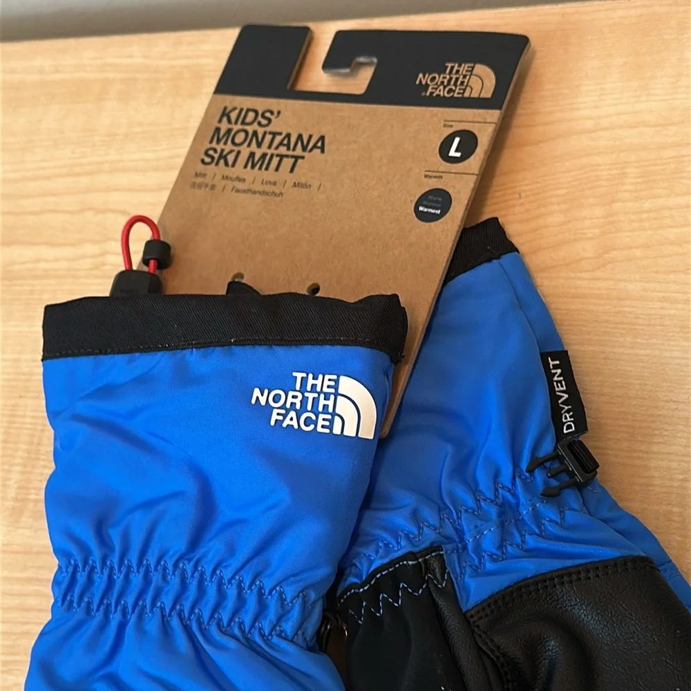 The North Face Montana Blue Etip™ Ski Mitts (L) & Salty Lined Beanie - Unisex